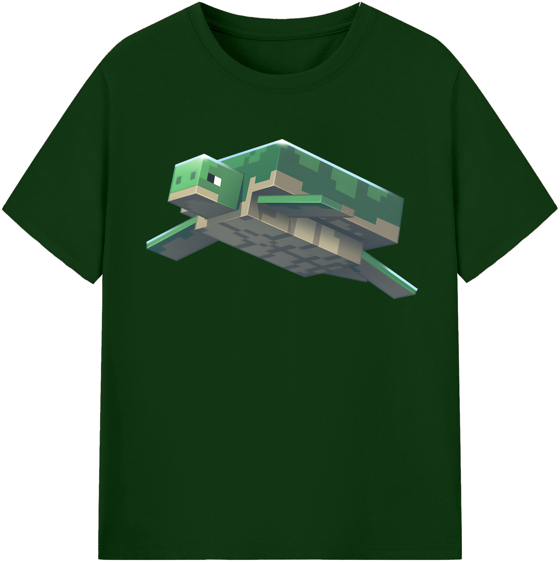 （画像用） マインクラフト ブロックの世界 Minecraft MC Block world 綿100％半袖Tシャツ（フロントプリント）